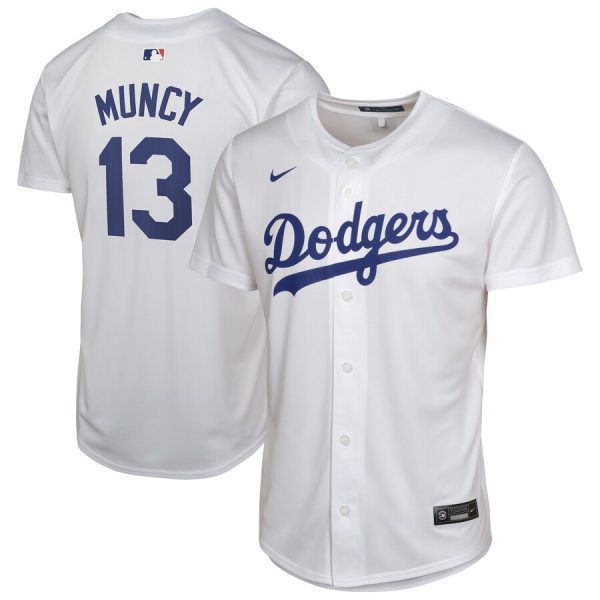 Max Muncy Los Angeles Dodgers Youth Home Player Game Jersey - White