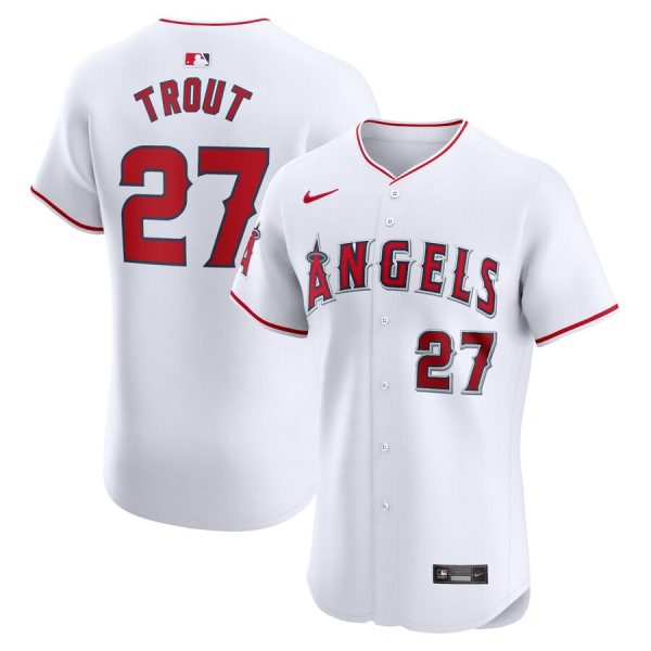 Mike Trout Los Angeles Angels Home Elite Player Jersey - White