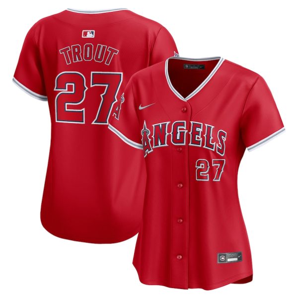 Mike Trout Los Angeles Angels Women's Alternate Limited Player Jersey - Red