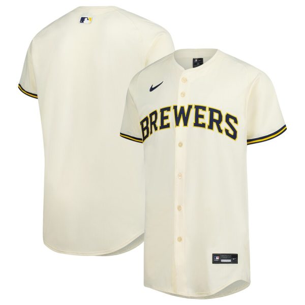 Milwaukee Brewers Home Elite Jersey - Cream