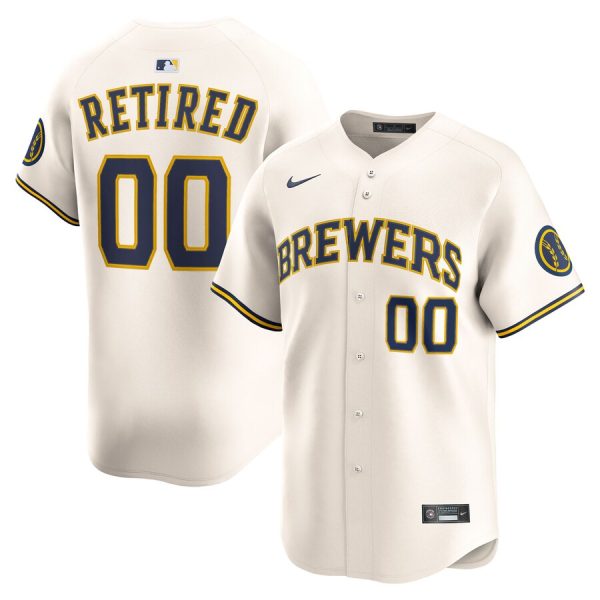 Milwaukee Brewers Home Limited Retired Roster Jersey - Cream