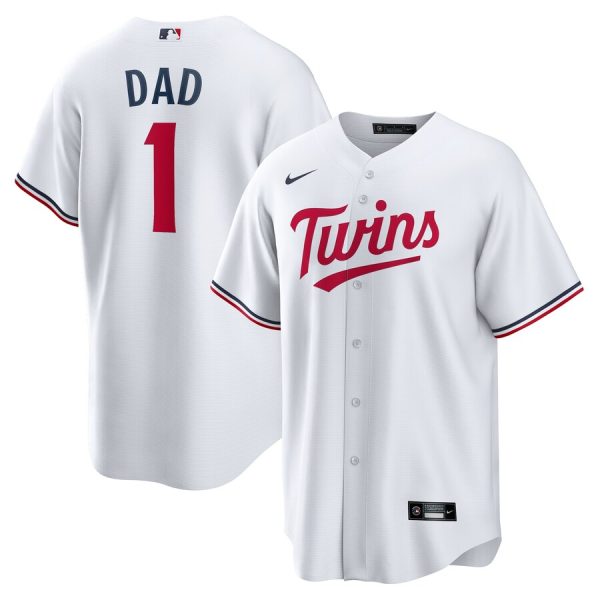 Minnesota Twins #1 Dad Home Replica Jersey - White