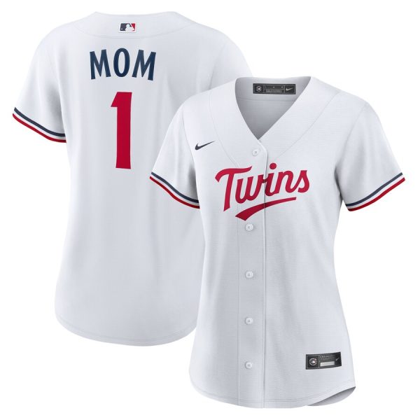 Minnesota Twins Women's #1 Mom Home Replica Jersey - White