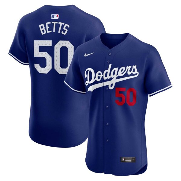 Mookie Betts Los Angeles Dodgers Alternate Elite Player Jersey - Royal