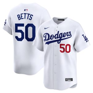 Mookie Betts Los Angeles Dodgers Home Limited Player Jersey - White