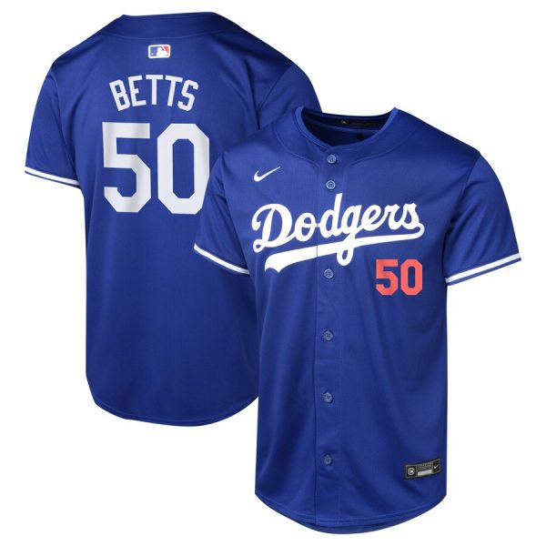 Mookie Betts Los Angeles Dodgers Youth Alternate Limited Player Jersey - Royal