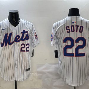 New York Mets #22 Juan Soto White 2025 Spring Training Home Limited Stitched Baseball Jersey