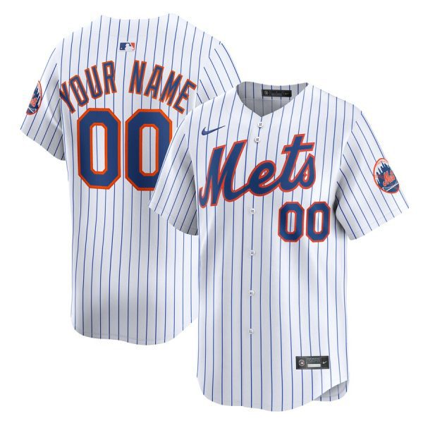 New York Mets Home Limited Custom Jersey - White