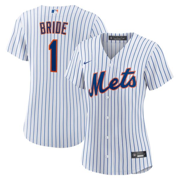 New York Mets Women's #1 Bride Home Replica Jersey - White