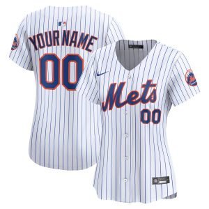 New York Mets Women's Home Limited Custom Jersey - White