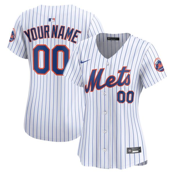 New York Mets Women's Home Limited Custom Jersey - White
