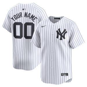 New York Yankees Home Limited Custom Jersey - White