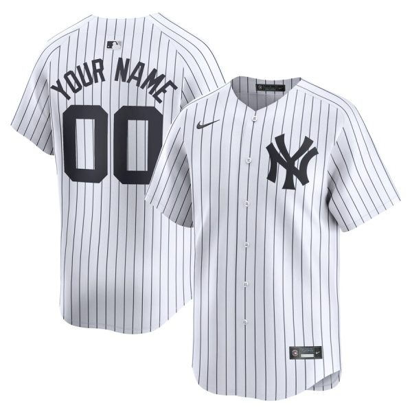 New York Yankees Home Limited Custom Jersey - White