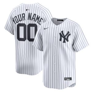 New York Yankees Home Limited Custom Jersey - White