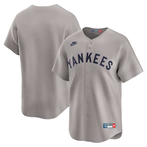 New York Yankees Throwback Cooperstown Collection Limited Jersey - Gray