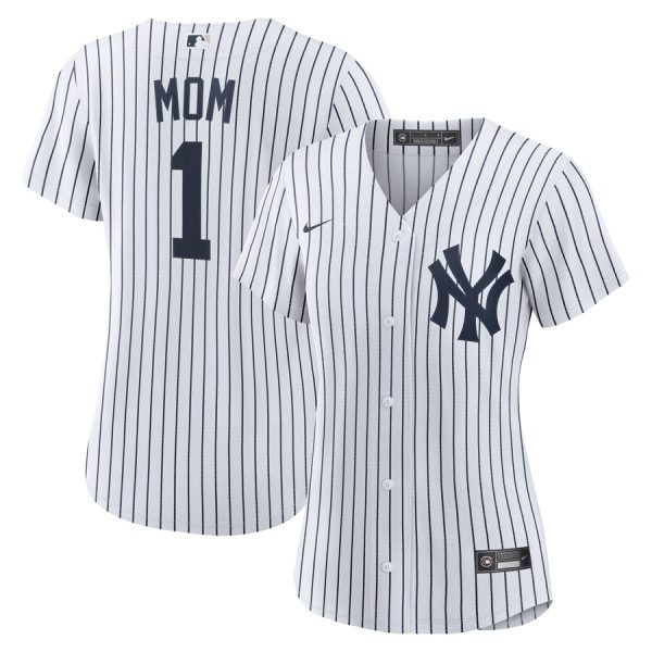 New York Yankees Women's #1 Mom Home Replica Jersey - White