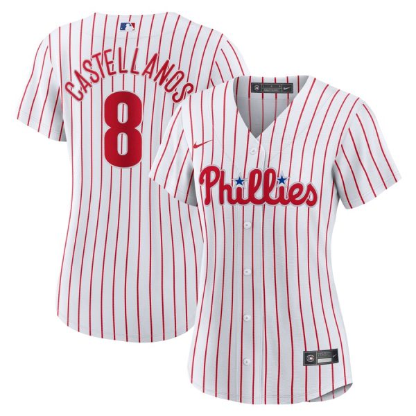 Nick Castellanos Philadelphia Phillies Women's Home Replica Player Jersey - White