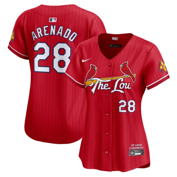 Nolan Arenado St. Louis Cardinals Women's 2024 City Connect Limited Player Jersey - Red