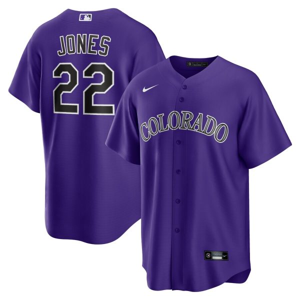 Nolan Jones Colorado Rockies Alternate Replica Jersey - Purple