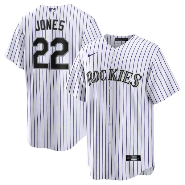 Nolan Jones Colorado Rockies Home Replica Jersey - White