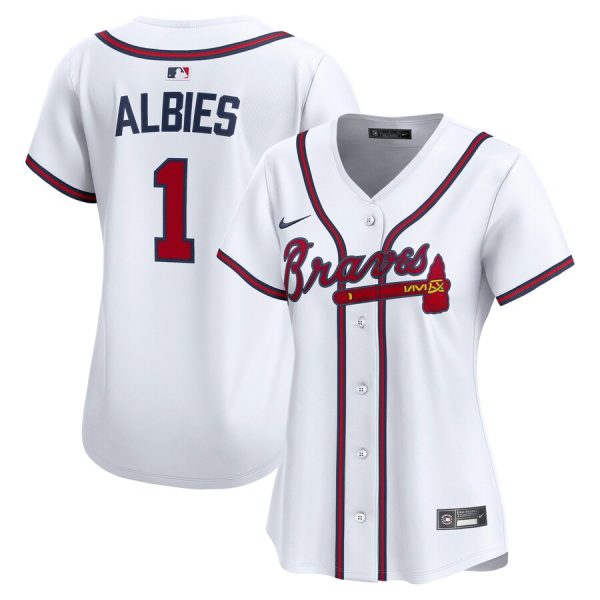 Ozzie Albies Atlanta Braves Women's Home Limited Player Jersey - White