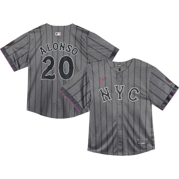 Pete Alonso New York Mets Infant 2024 City Connect Limited Player Jersey - Graphite