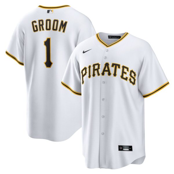 Pittsburgh Pirates #1 Groom Home Replica Jersey - White