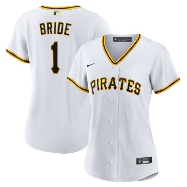 Pittsburgh Pirates Women's #1 Bride Home Replica Jersey - White