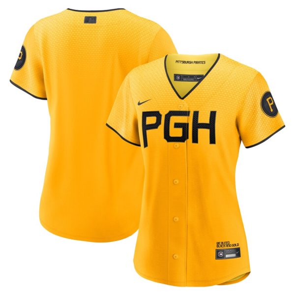 Pittsburgh Pirates Women's City Connect Replica Jersey - Gold