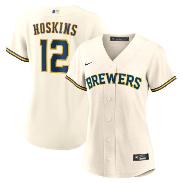 Rhys Hoskins Milwaukee Brewers Women's Home Replica Jersey - White