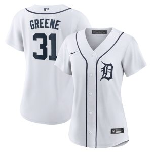 Riley Greene Detroit Tigers Women's Home Replica Player Jersey - White