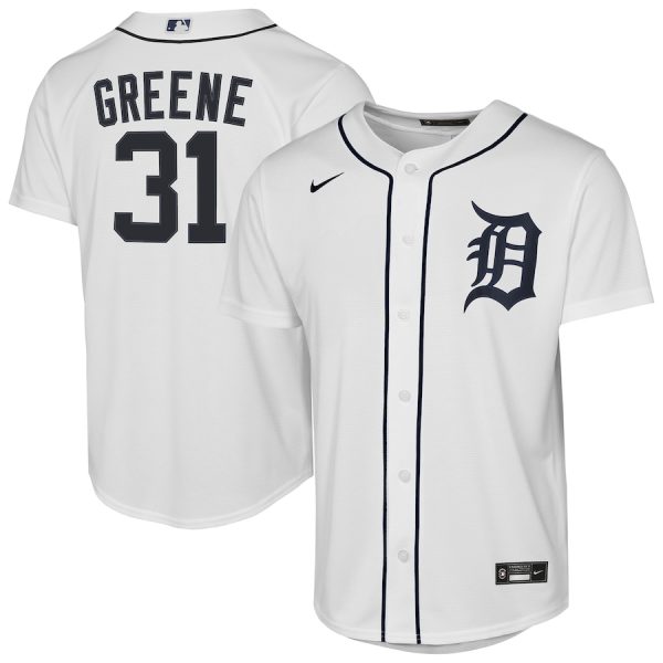 Riley Greene Detroit Tigers Youth Home Replica Player Jersey - White