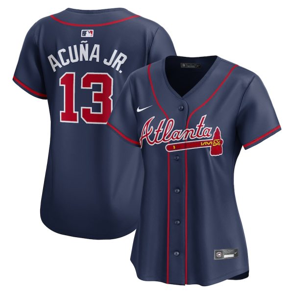 Ronald Acuna Jr. Atlanta Braves Women's Alternate Limited Player Jersey - Navy