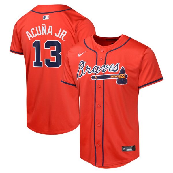 Ronald Acuna Jr. Atlanta Braves Youth Alternate Limited Player Jersey - Red