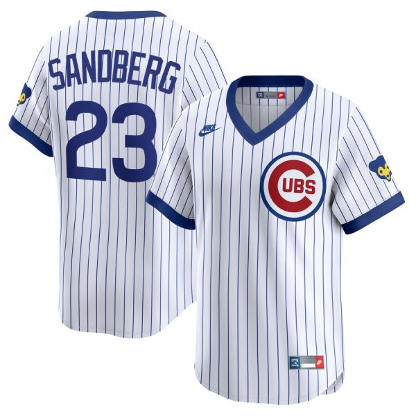 Ryne Sandberg Chicago Cubs Throwback Cooperstown Collection Limited Jersey - White