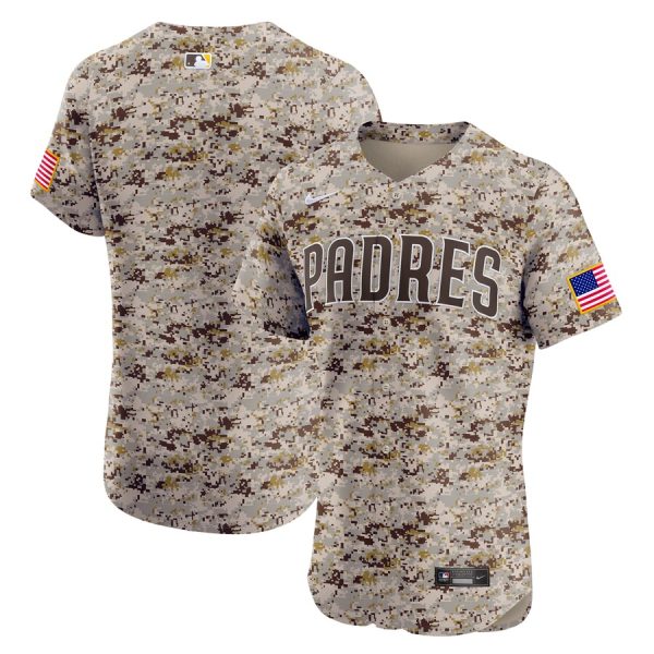 San Diego Padres Alternate Vapor Premier Elite Patch Jersey - Brown