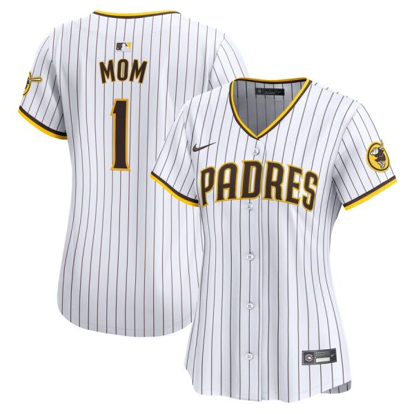 San Diego Padres Women's #1 Mom Home Limited Jersey - White