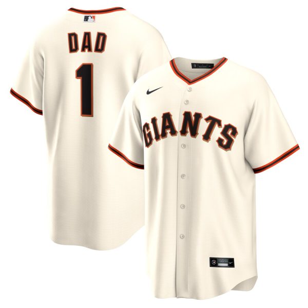 San Francisco Giants #1 Dad Home Replica Jersey - White