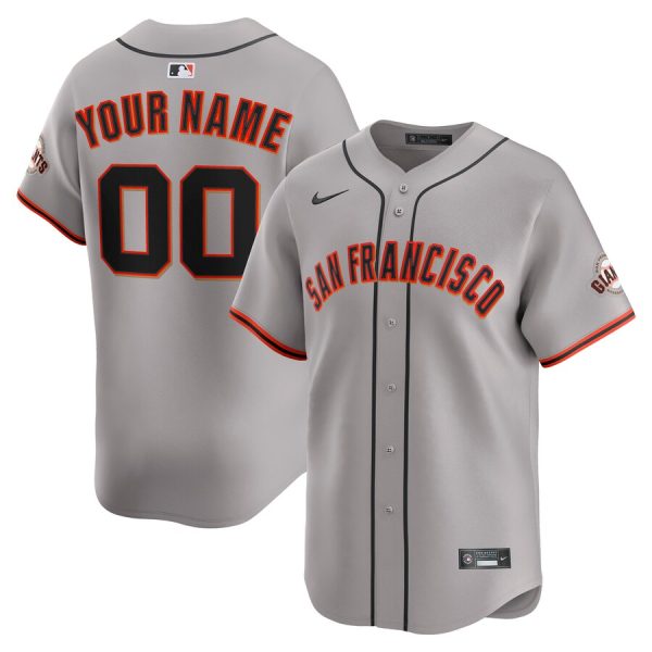 San Francisco Giants Away Limited Custom Jersey - Gray