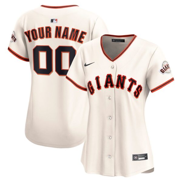 San Francisco Giants Women's Home Limited Custom Jersey - Cream