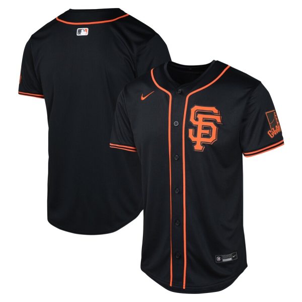 San Francisco Giants Youth Alternate Limited Jersey - Black