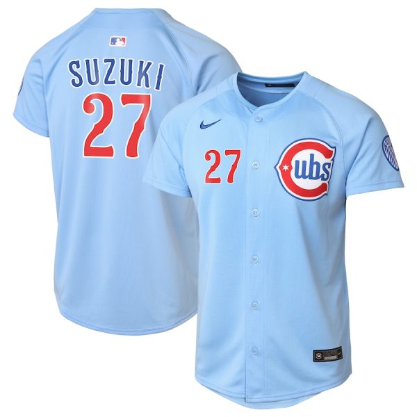 Seiya Suzuki Chicago Cubs Youth 2nd Alternate Limited Player Jersey - Light Blue