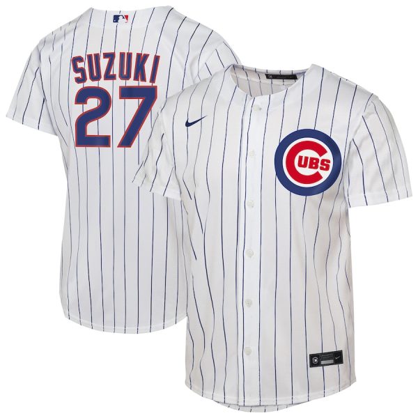 Seiya Suzuki Chicago Cubs Youth Home Replica Player Jersey - White