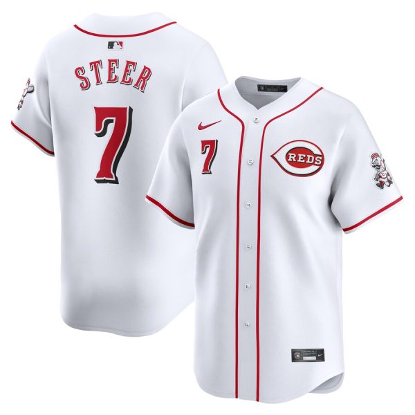 Spencer Steer Cincinnati Reds Home Limited Player Jersey - White