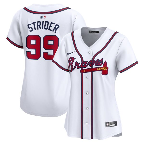Spencer Strider Atlanta Braves Women's Home Limited Player Jersey - White