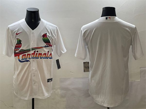 St. Louis Cardinals Blank White Cool Base Stitched Baseball Jersey