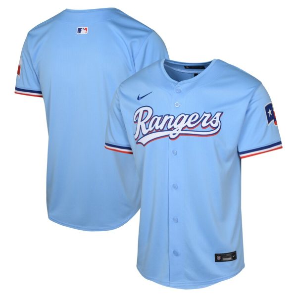 Texas Rangers Youth Alternate Limited Jersey - Light Blue