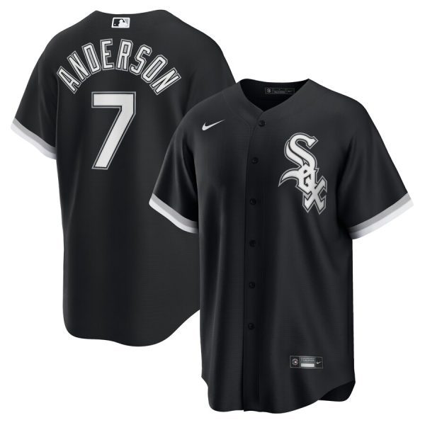 Tim Anderson Chicago White Sox Alternate Replica Player Jersey - Black