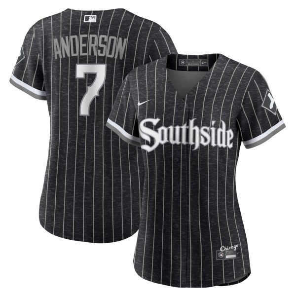 Tim Anderson Chicago White Sox Women's City Connect Replica Player Jersey - Black
