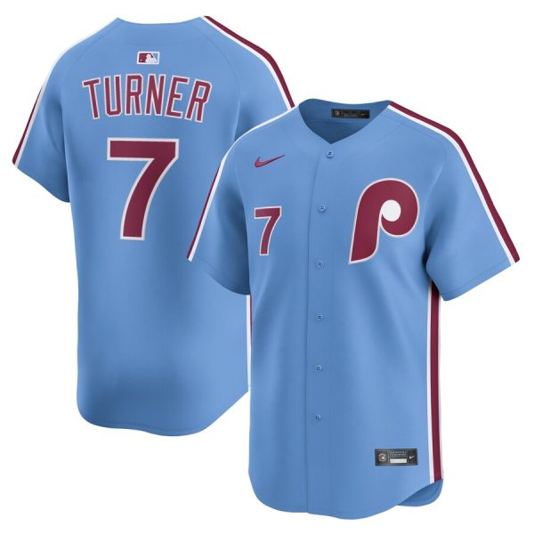 Trea Turner Philadelphia Phillies Alternate Limited Player Jersey - Light Blue